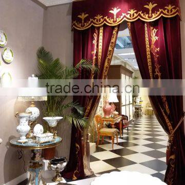 Italian-Style Soft Jacquard Door Curtain, Luxury Embroideried Blackout Window Curtain, Elegant Bedroom Curtain With Drape photo-2