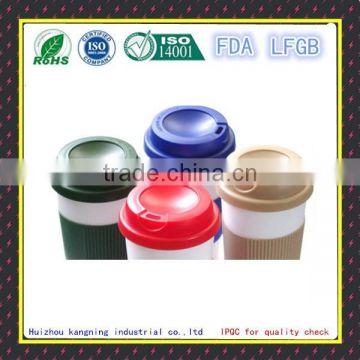 Safety durable silicone coffee cup lid with custom logo