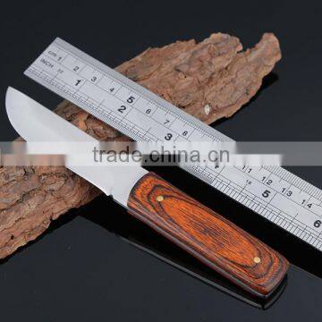 Wood Handle Multi Purpose Outdoor Survival Knife, Straight Edge Fruit Knife photo-2