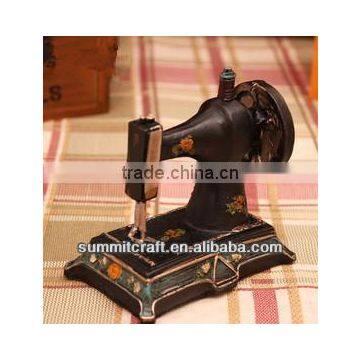 Resin artificial vintage mini sewing machine handicraft