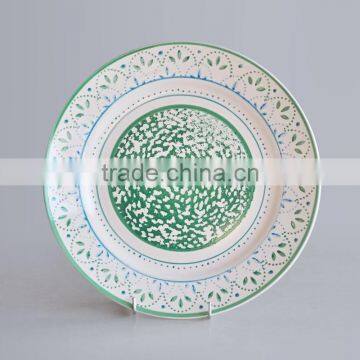 10.5'' stoneware handpainted dinnerware plate