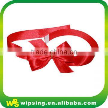 Red Satin Ribbon Bow With Elastic Loop photo-4