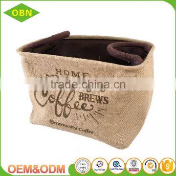 Wholesale China Cheap Household Sets 2 Decorative Corner Woven Jute Toy Storage Basket photo-5