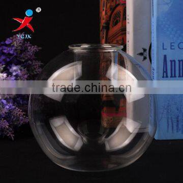 Aluminum Wax Fluted Body ball Glass candel holder