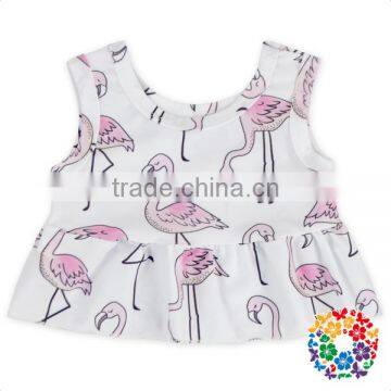 little baby girl two pieces pink swan swimsuit