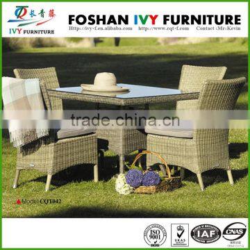 Cube outdoor rattan furniture wicker dining table and chairs