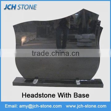 Shanxi black polish headstone base