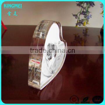 KM-CP76 Heart-shaped Magnetic Freestanding Acrylic Photocard Frame for Gifts photo-2