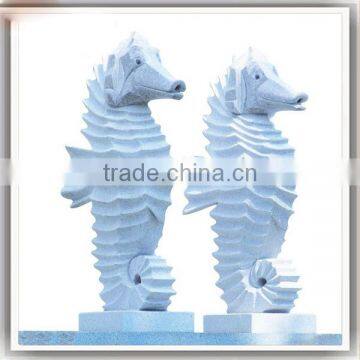 Modern Garden Sculpture Decoration Stone Hippocampus Sculpture photo-2