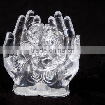 clear plastic LED lighting religious Taoism The Holy Father the Virgin Mary Christ child