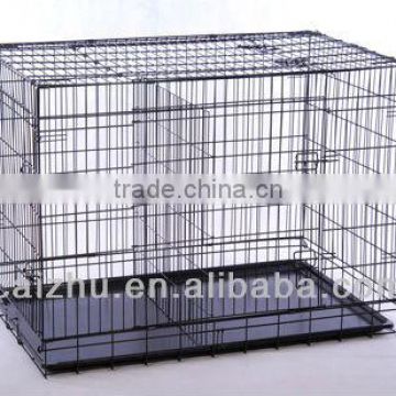 Double Door Dog Crates and cages stainless kennel