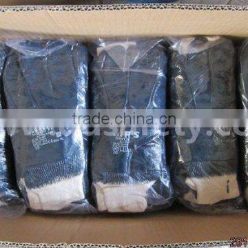 DDSAFETY Hot Sale Nature Cotton Work Glove With Rough Chip Finished photo-4