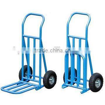 double pneumatic wheels steel hand trolley 250kg