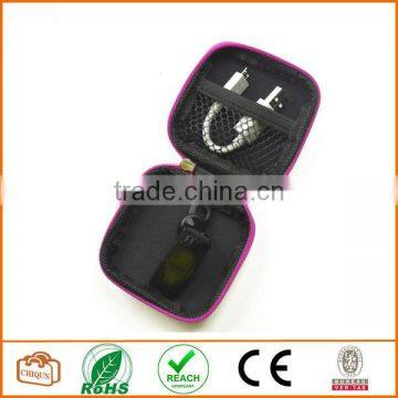 Square Shaped Carrying Hard Case Storage Bag for MP3/MP4 Bluetooth Earphone Earbuds With Mesh Pocket, Zipper Enclosure photo-3