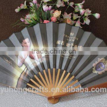 Portable and Natural Chinese Bamboo Silk Fan Hand photo-2