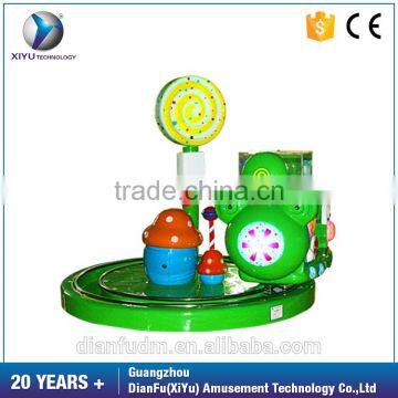 Hot sale Rotating game machine kids ride on track train for shopping mall