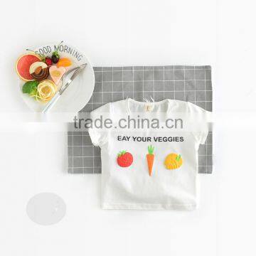 2017 Bulk Sale Toddler Boutique Short Sleeve Tee Shirts With Fruit Print photo-2