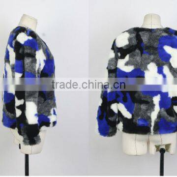 Multicolour Fashion Fox Fur 2014 Wool Overcoat Medium-long Fur Coat photo-3
