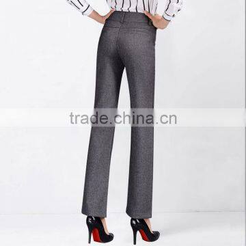 2017 Female and Straight Legged Trousers High Waisted Trousers Pendant Thin OL Dress Pants Size Middle-aged Leisure Pants Custom photo-4