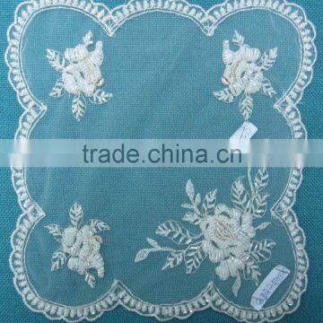 Hot sale fashion handwork bead pearls embroidery table cloth