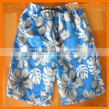 Fashion polyester custom sweat shorts fashion printed sweat men beach shorts stock garment stock