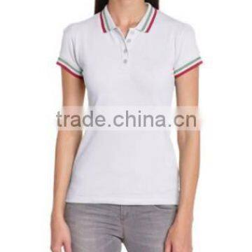 Newest wholesale plain white women polo design hot sale fashion polo