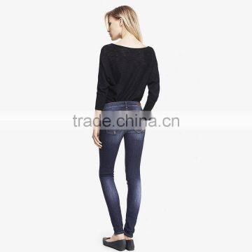 Wholesale Ladies Tight Jeans Top Design photo-2