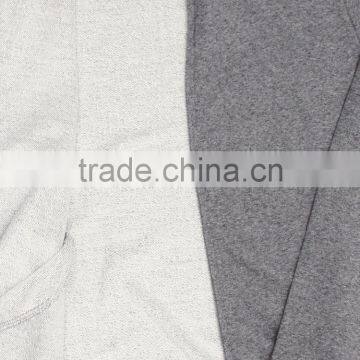 Grey Sweatshirt With Grindle Effect For Man Mock Collar Full Concealed Zip Closure Sweater Brushed Fleece Lining photo-6