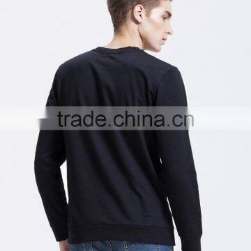 Custom Printed Black Fashion French Terry Wholesale Crewneck Sweatshirt photo-3