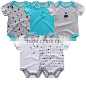 Boys&Girls Short Sleeve Cotton O-Neck Baby Rompers photo-2