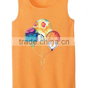 100% COTTON GIRLS TANK TOP WITH CUSTOM EMBROIDERY