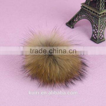 10-15cm Raccoon Fur Ball for Women's Beanies Fur Pompoms For Hat And Cap Bag Charm Accessories photo-2