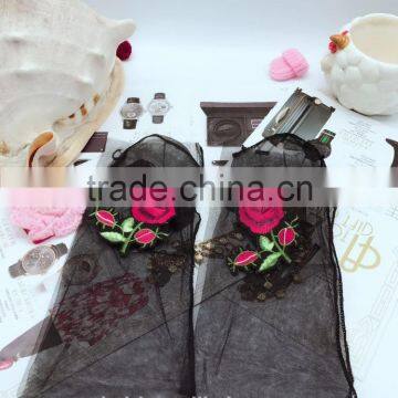 WS-2 Hot Fashion New Style Women Ultrathin Sheer Embroider Rose Flowers Fishnet Socks Breathable Mesh Summer Hosiery photo-6