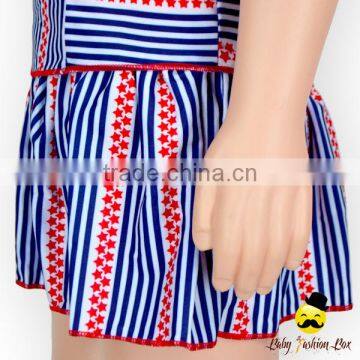 YZA-003 Yihong Fashion Style One Size Baby Red Strap Stripe With Dress Suit Kids Girls Wears Bikini photo-5