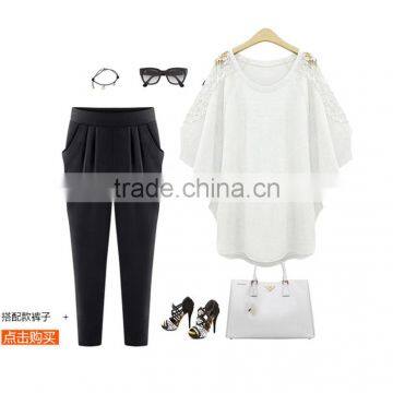 European Fashion Oversize Women Shirts Lace up Loose Casual Blouse Tops for Women photo-3