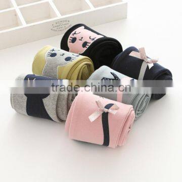 S60615B 2017Autumn New Casual Printing Cute Cat Pants Baby Girl Cotton Elastic Leggi photo-3