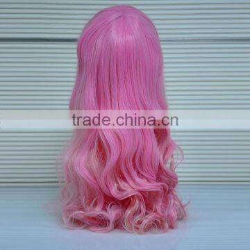 Wholesale Cheap Short Pink Synthetic Wig,Crazy Long Cosplay Wig For Party photo-5