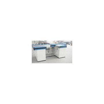White SPCC SS Supermarket Checkout Counter Equipment CE / ISO9001