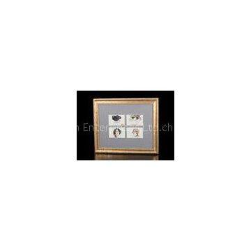 Four Multi Openings 4x6 Matted Collage Photo Frame In Antique Gold Color