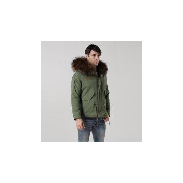 High Quality New Design Long Sleeve Winter Men Plain Fur Jacket photo-2