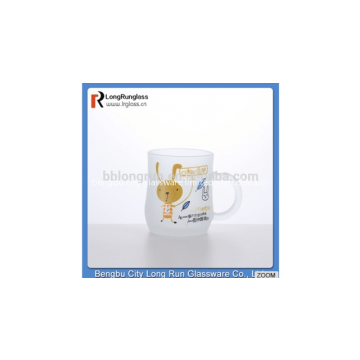 LongRun 8.5oz China Manufacture Creative Cup Glass Coffee Mug With Decal