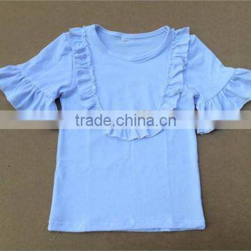 Latest Easing Solid Color Girl Dresses Kids Ruffle Raglan Sets Girls Sleeveless Boutique Girl Clothing photo-3