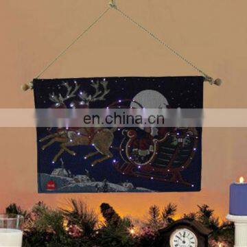 High Quality Silk Wall Tapestry with Fiber Optic Light