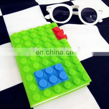 Custimized color silicone brick cover notebook for sationary writing tool