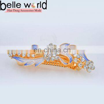 Elegant Bowknot Alloy Rhinestone French Barrette Hair Clips photo-2
