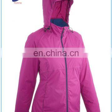 100% Polyester waterproof antistatic woman's sportswear jacket