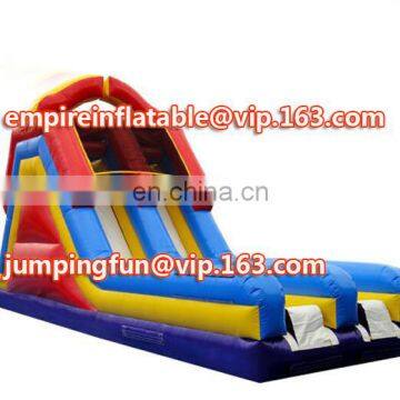 Dual lane mediun size inflatable water slide for fun ID-SLM074