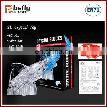 3d shark crystal jigsaw toys