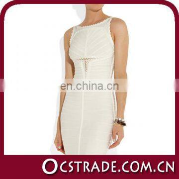 2014 lady's summer sleeveless beige cocktail dress cheap price