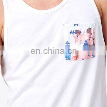 Custom logo printed ladies stringer tank top women's scoop racer back tank top